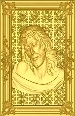jesus with frame and texture