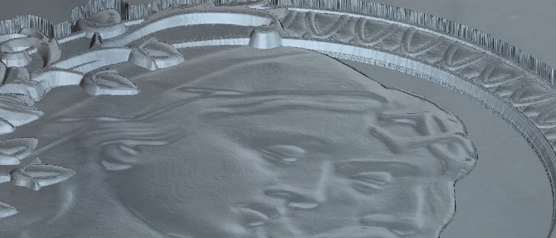 jesus and holy mary in a circle frame 3D print model_6