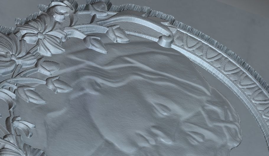 jesus and holy mary in a circle frame 3D print model_5