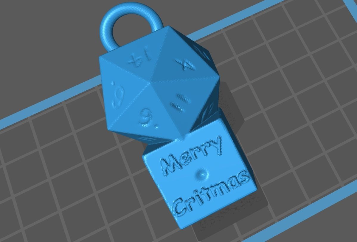 Merry Critmas tree ornament 3D print model_3