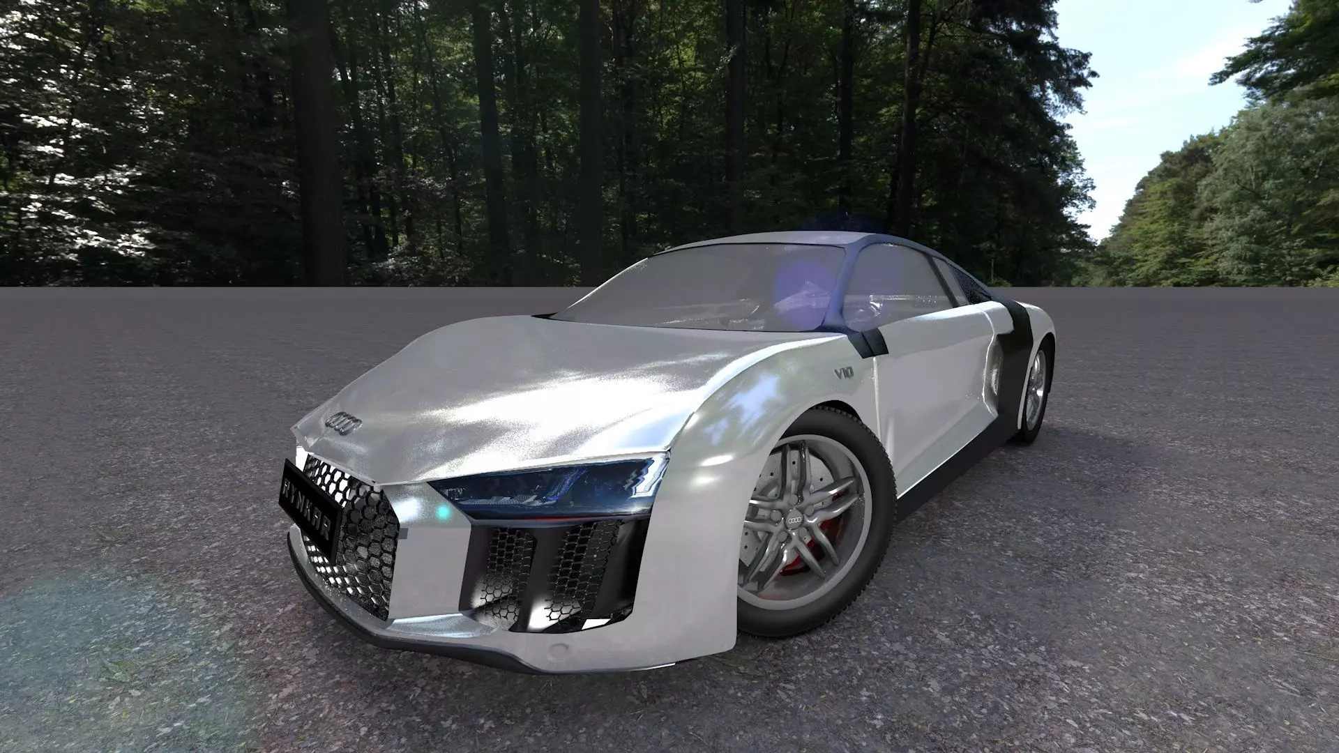 Audi R8 Sport Car Free 3D model