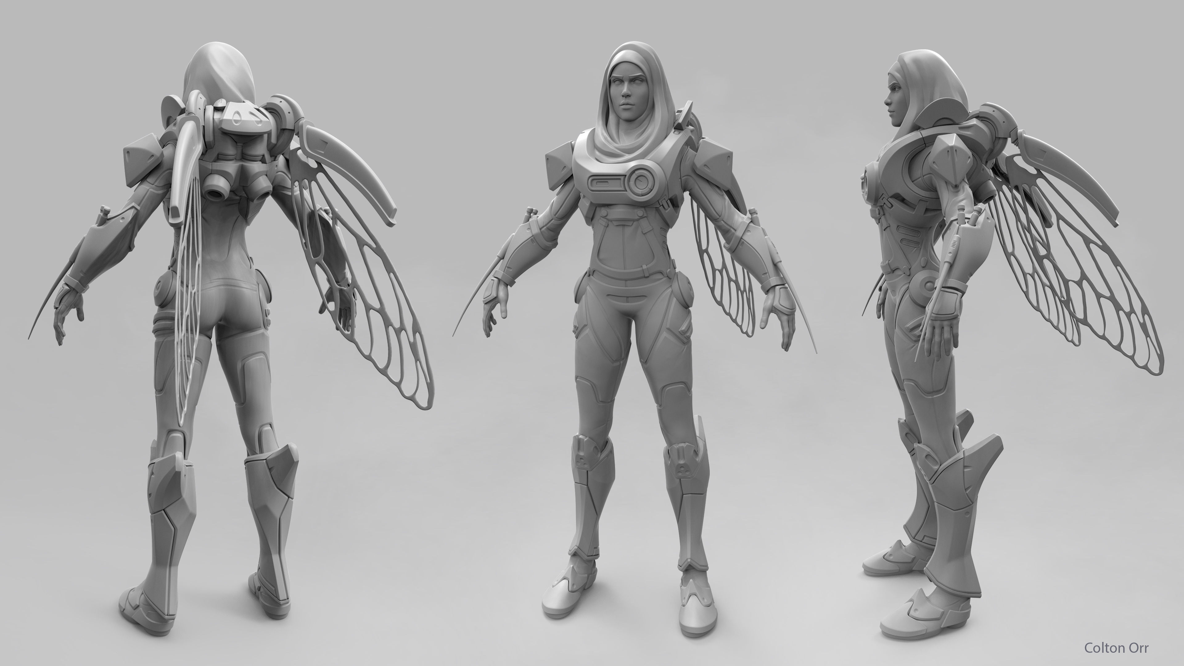 Bumble Bree - Stylized PBR Character Low-poly 3D model_3