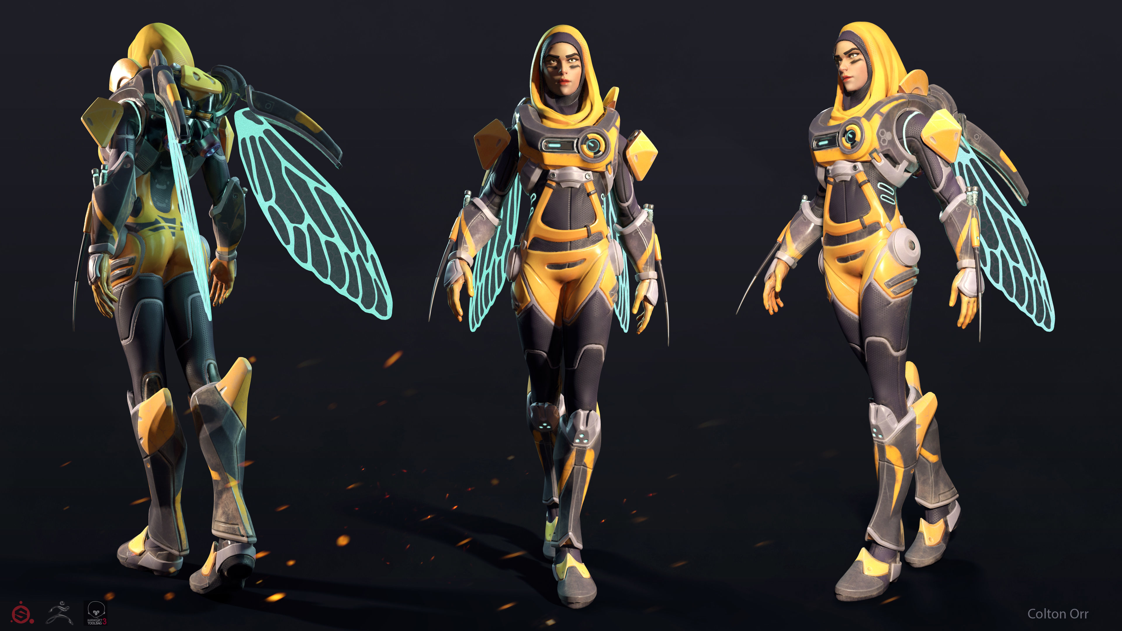 Bumble Bree - Stylized PBR Character Low-poly 3D model_1