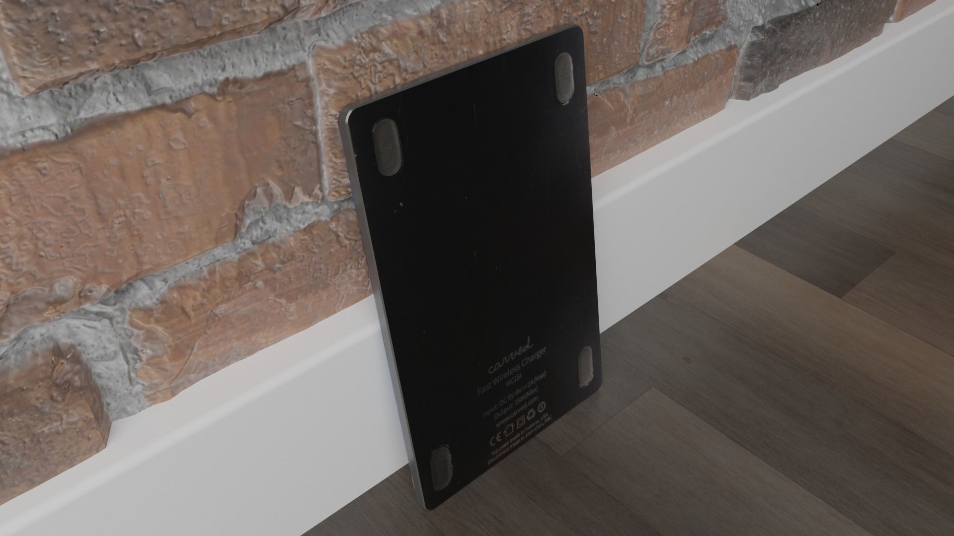 Custom-Designed Carved Wireless Charging Pad Low-poly 3D model_5