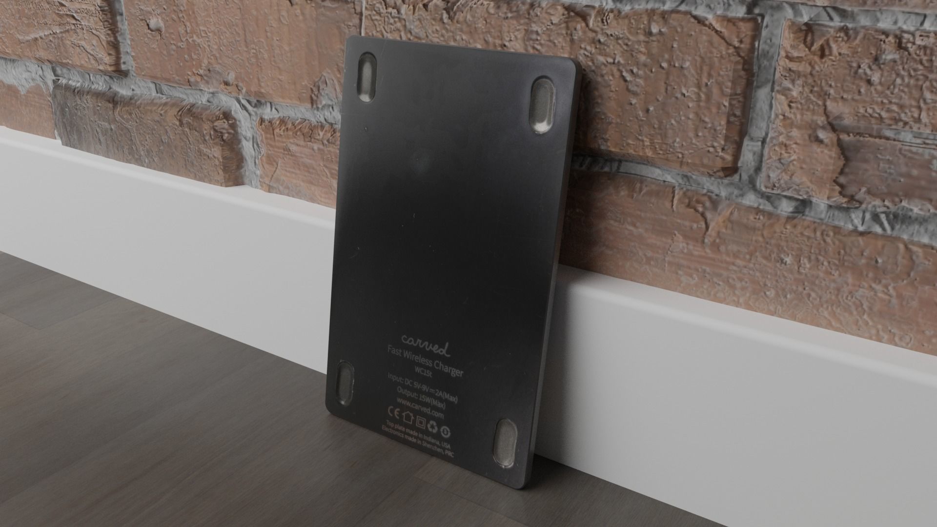 Custom-Designed Carved Wireless Charging Pad Low-poly 3D model_6