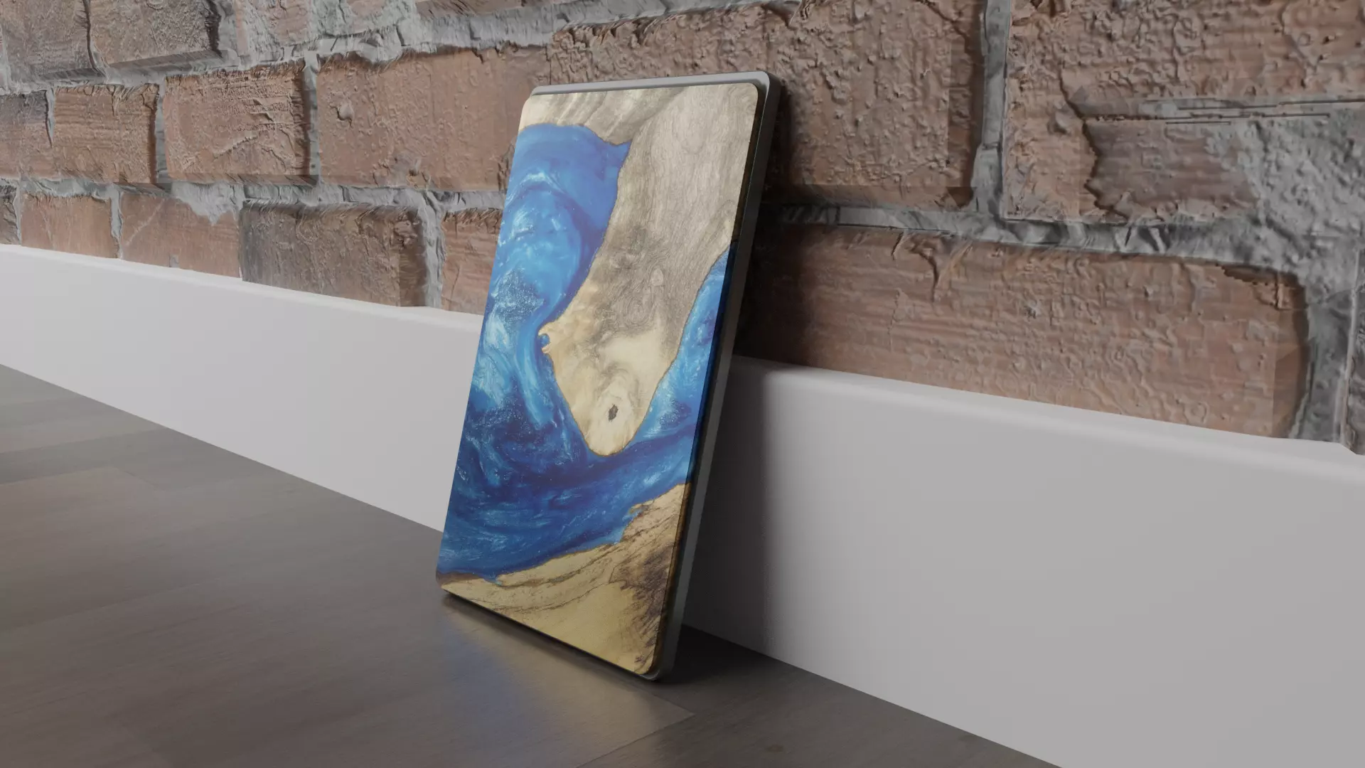 Custom-Designed Carved Wireless Charging Pad Low-poly 3D model_0