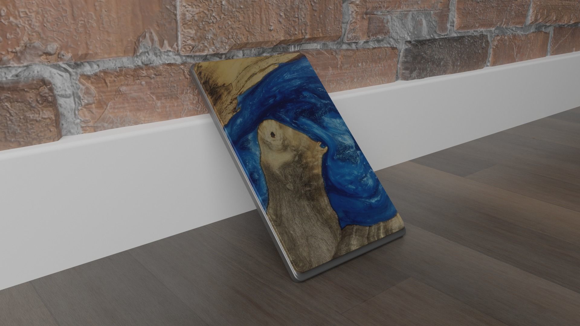 Custom-Designed Carved Wireless Charging Pad Low-poly 3D model_3