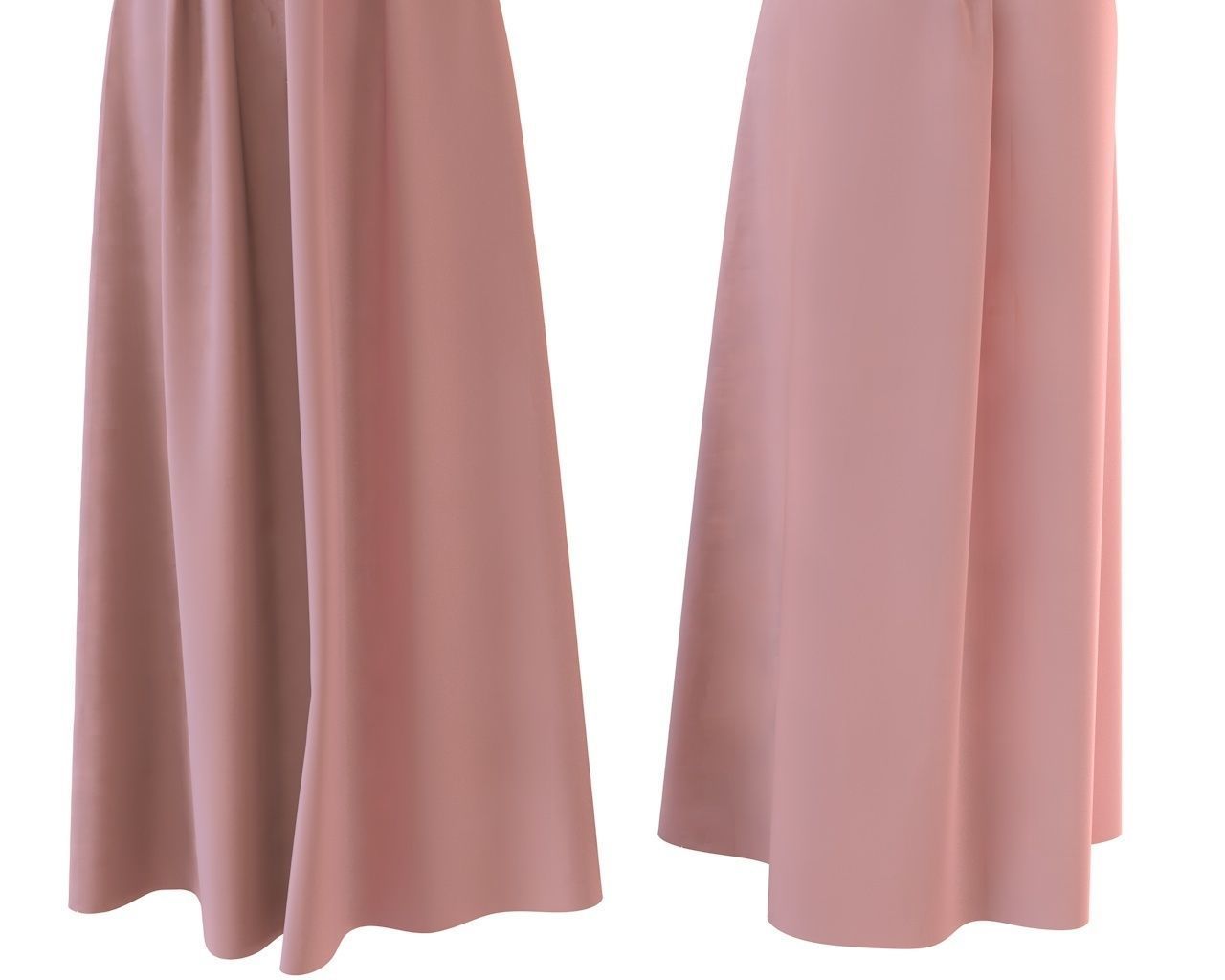 Stylish Designer Maxi Women dress with Bow 3D model  3D model_3