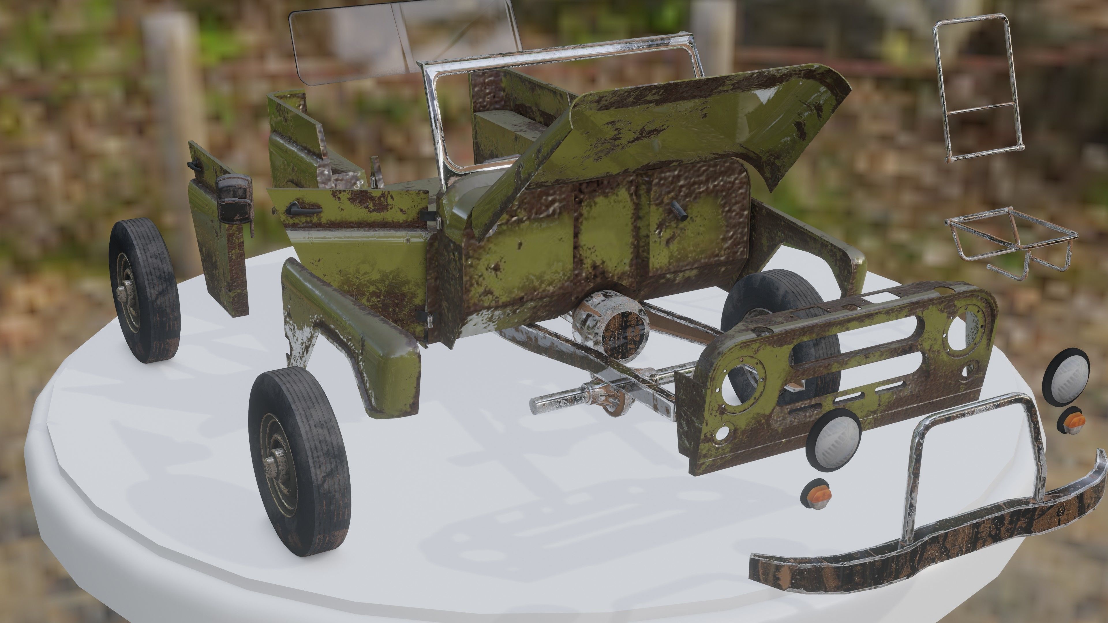 prototype UAZ 469 game-ready Low-poly 3D model_2