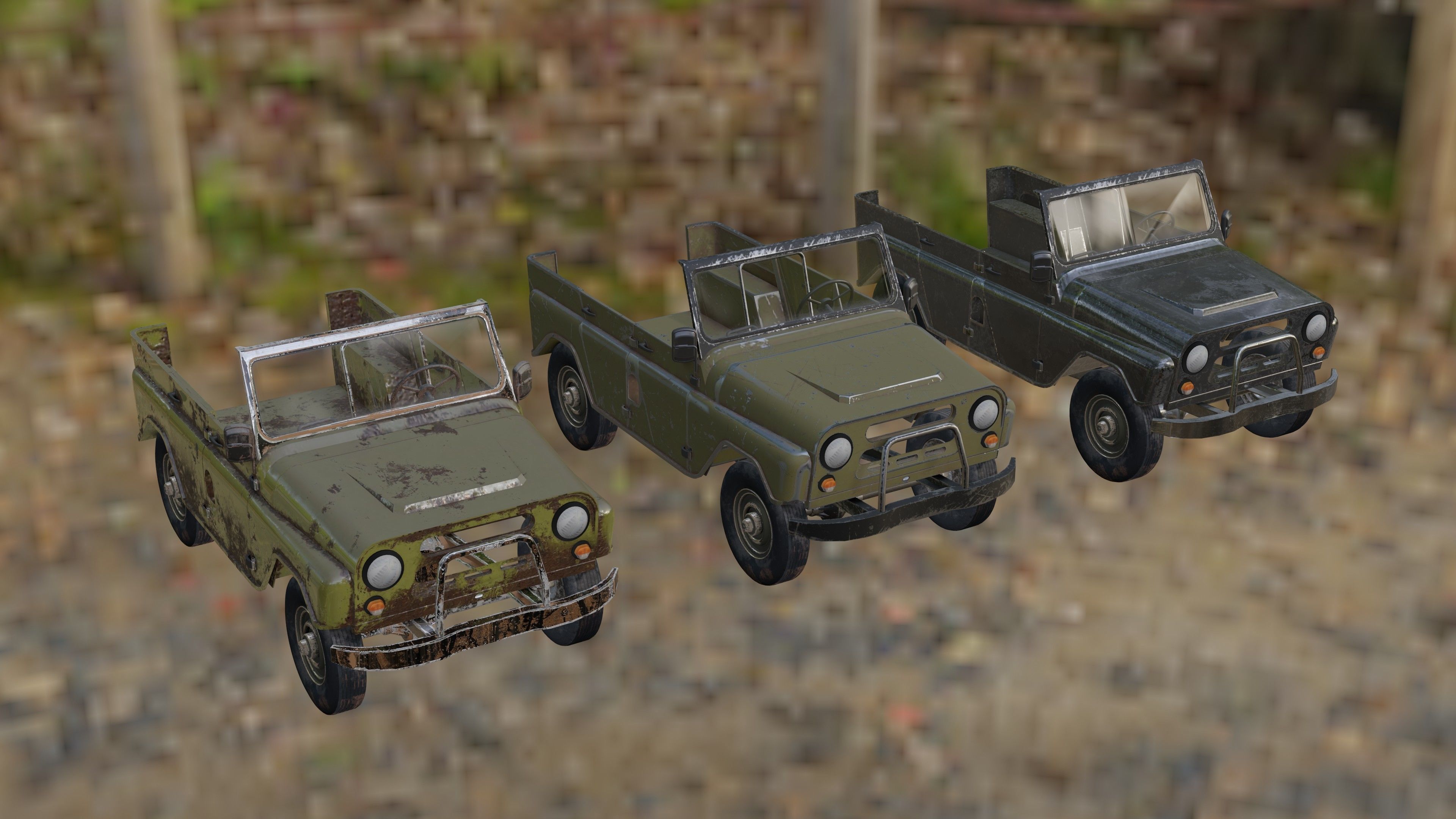 prototype UAZ 469 game-ready Low-poly 3D model_3
