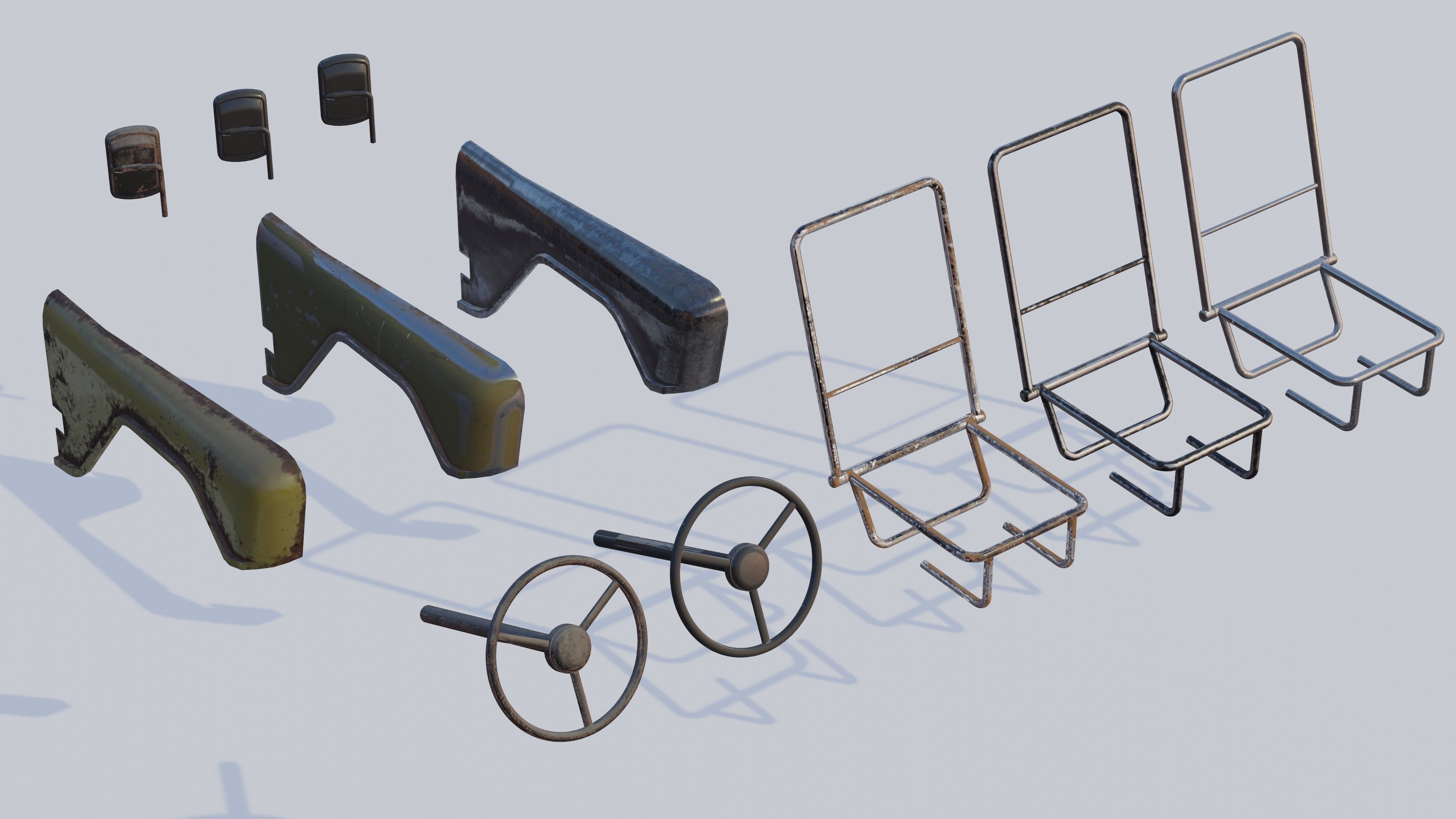 prototype UAZ 469 game-ready Low-poly 3D model_10