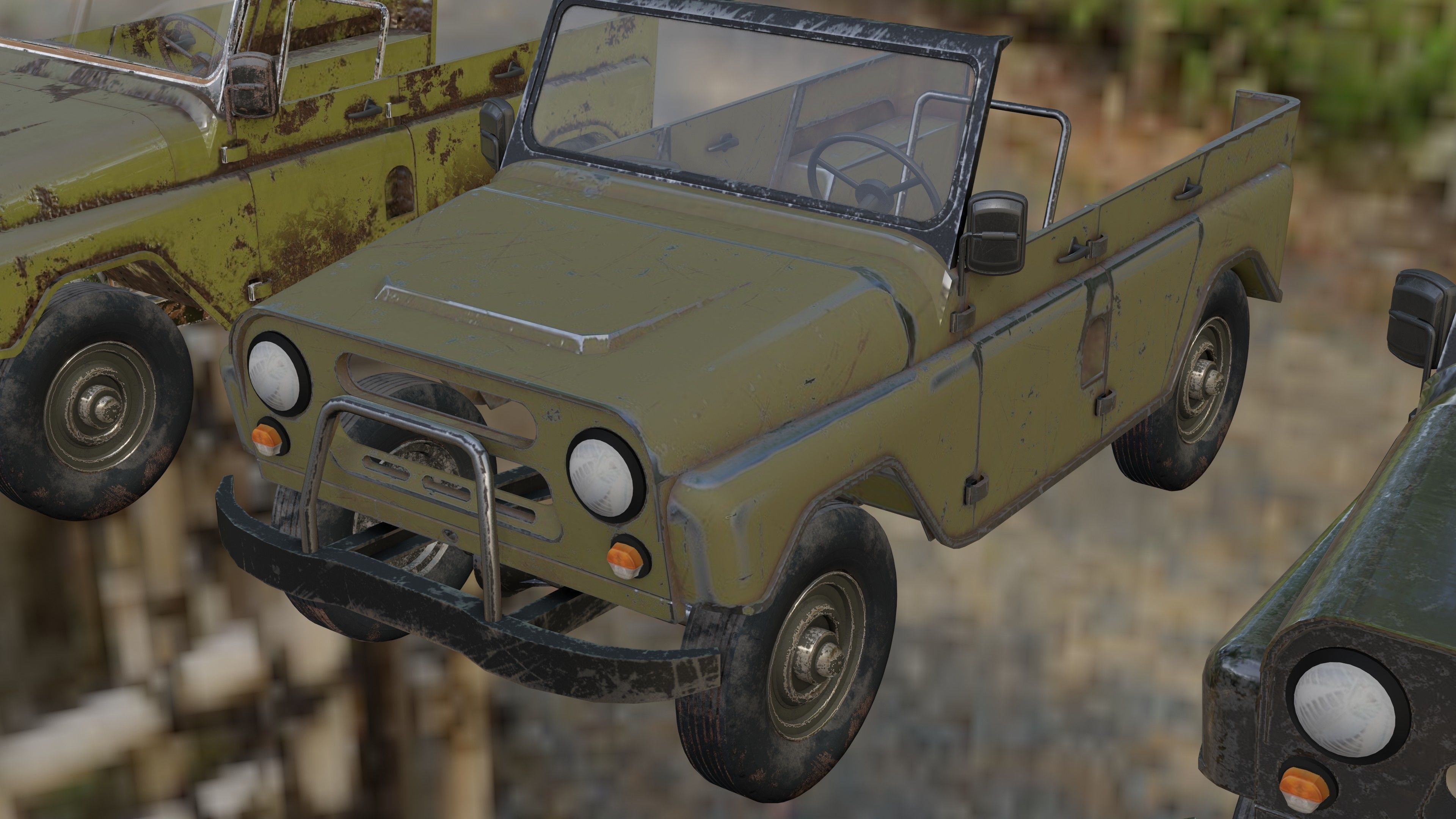 prototype UAZ 469 game-ready Low-poly 3D model_4