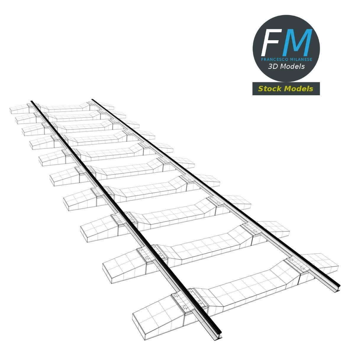 Railway track 3D model_7