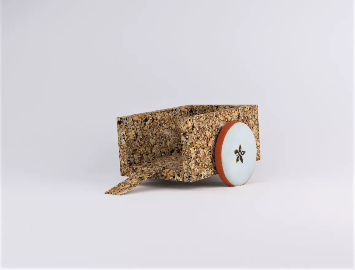 Granola Cart Low-poly 3D model_0