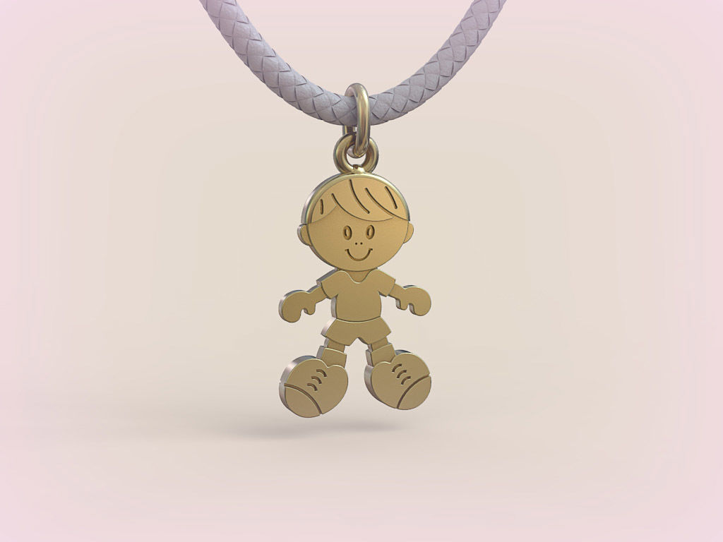 Pendant Boy and Girl 05 3D print model_10