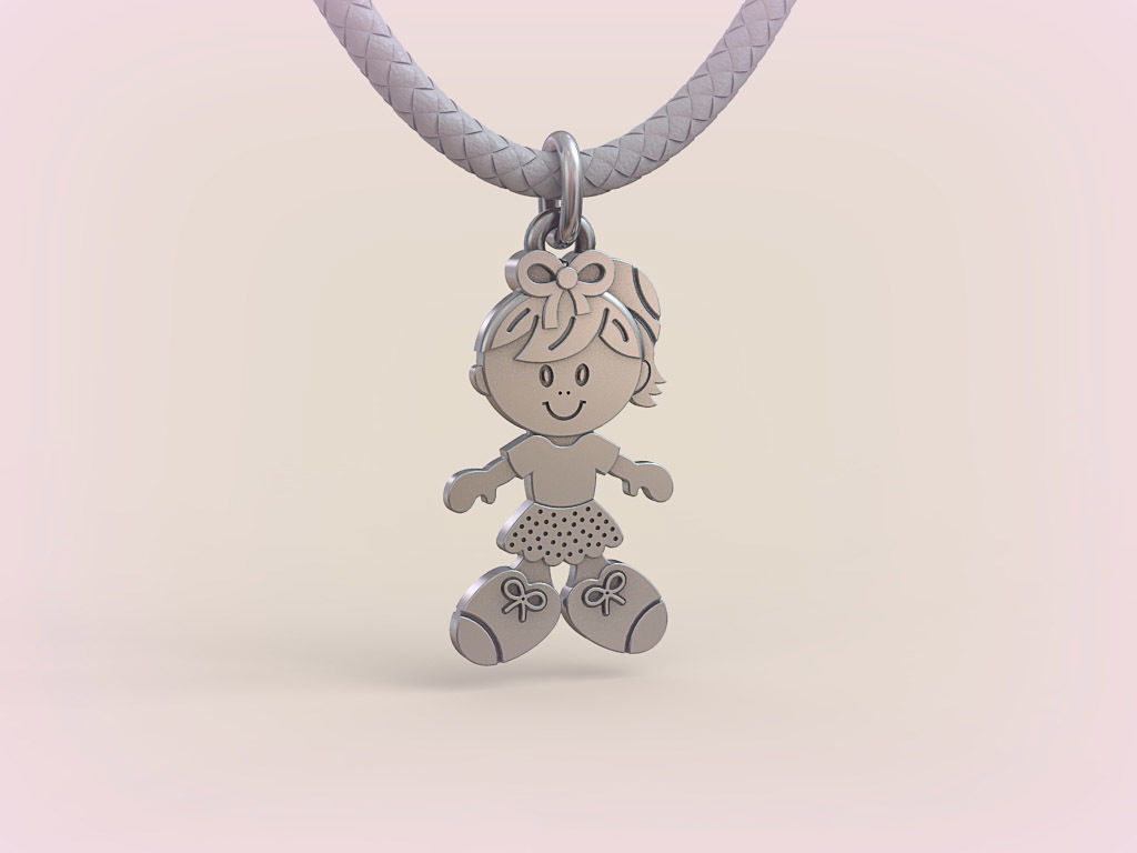 Pendant Boy and Girl 05 3D print model_6