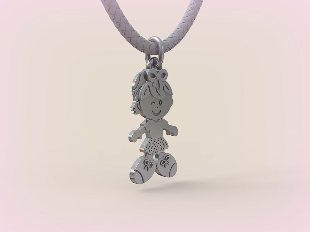 Pendant Boy and Girl 05 3D print model_8