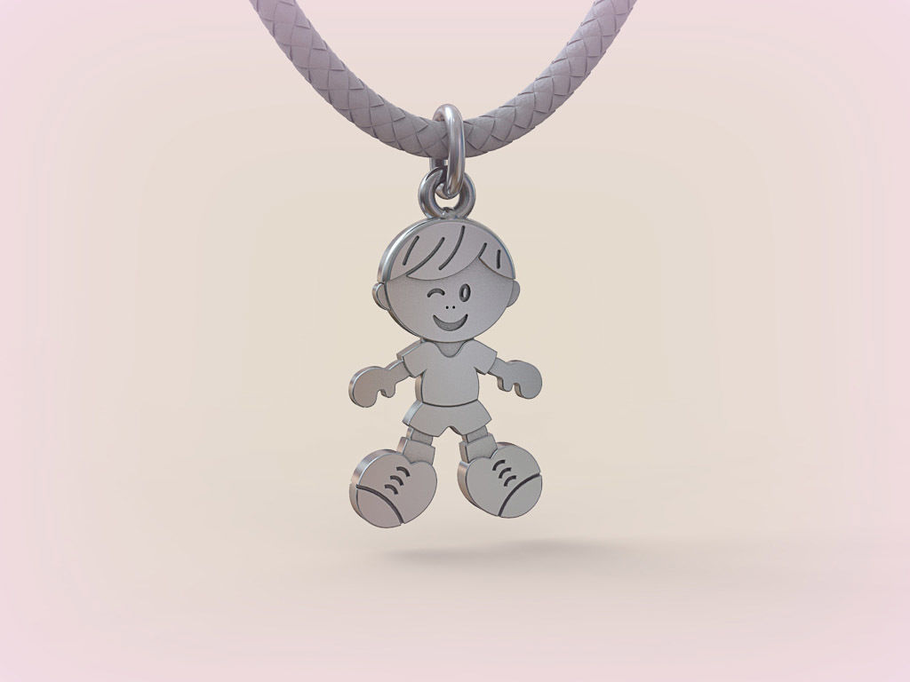 Pendant Boy and Girl 05 3D print model_5
