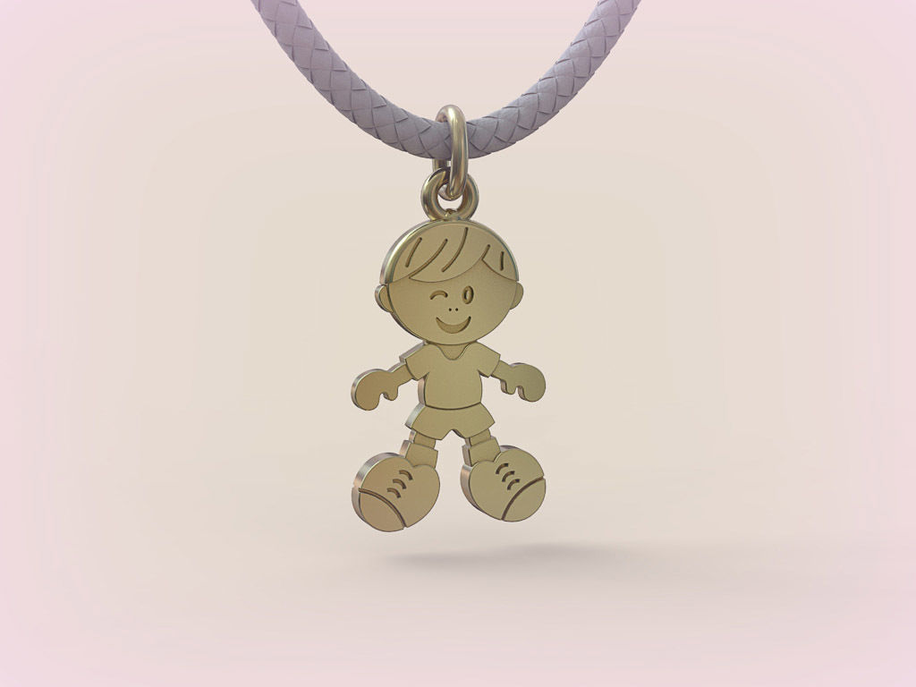 Pendant Boy and Girl 05 3D print model_13