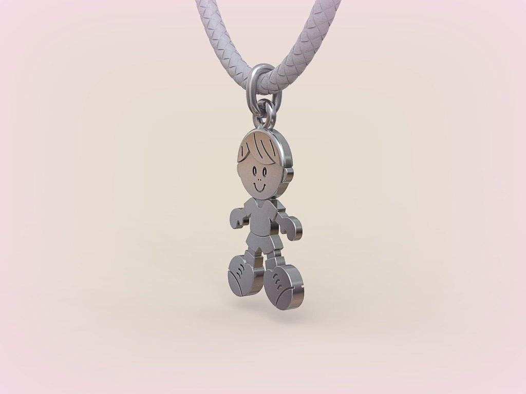Pendant Boy and Girl 05 3D print model_3