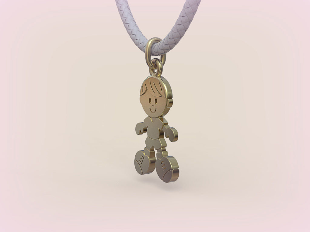 Pendant Boy and Girl 05 3D print model_11