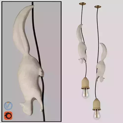 light-Squirrel-04 squirrel hanging from light fixture