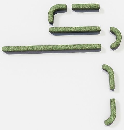 Hedge bush - Game Ready - Low-poly 3D model 7