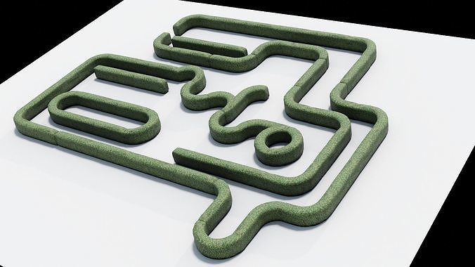 Hedge bush - Game Ready - Low-poly 3D model 3