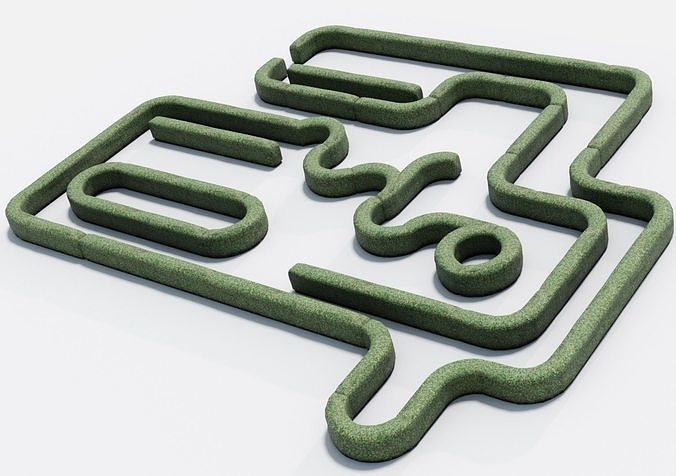 Hedge bush - Game Ready - Low-poly 3D model 6