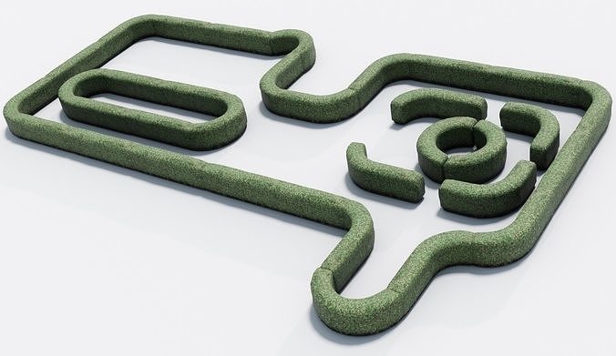 Hedge bush - Game Ready - Low-poly 3D model 5