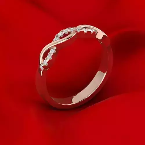 Luxury engagement ring 3D print model