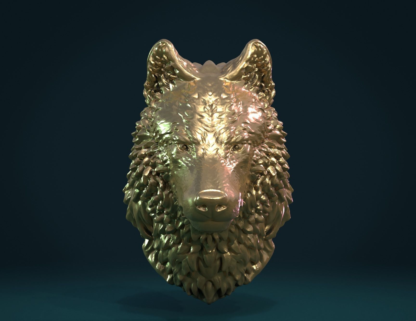 Wolf Head III 3D print model_5