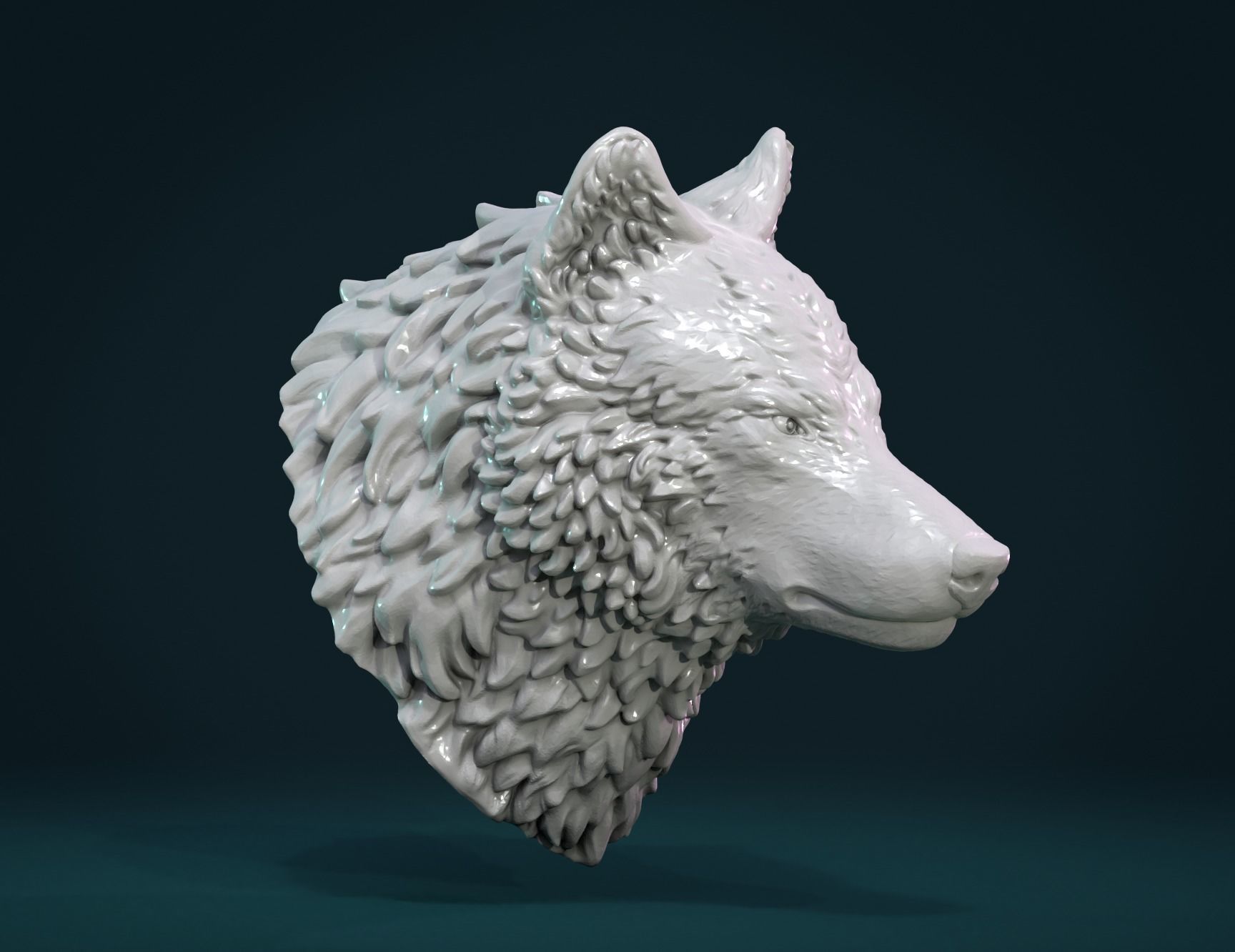 Wolf Head III 3D print model_2