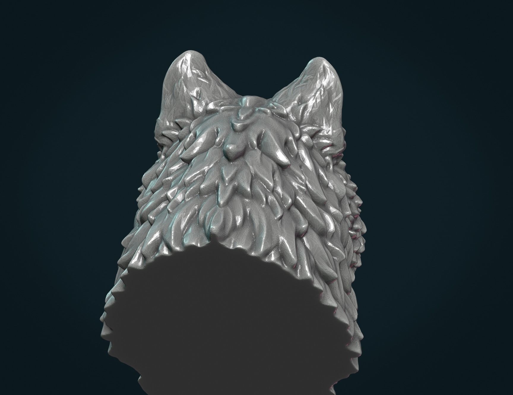 Wolf Head III 3D print model_11