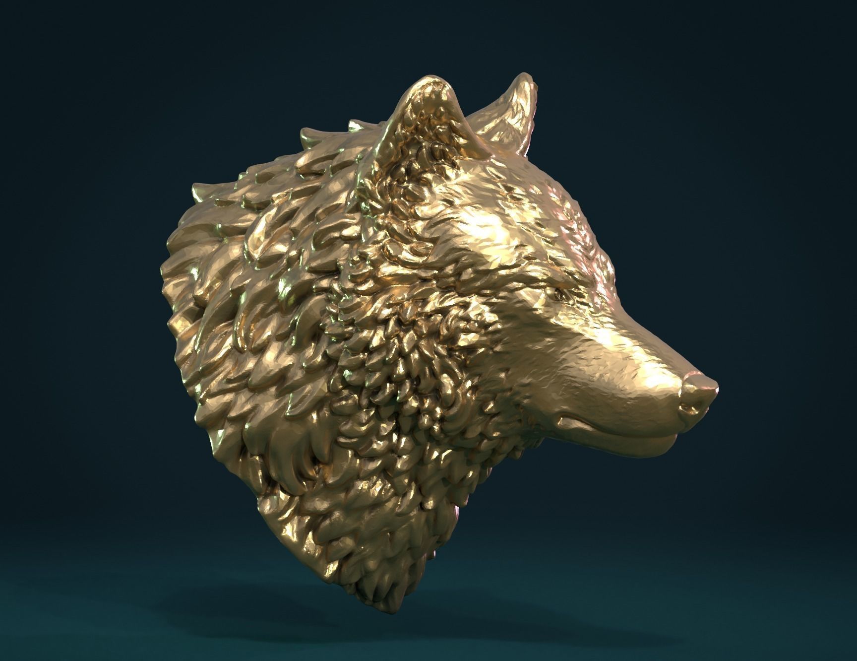 Wolf Head III 3D print model_6