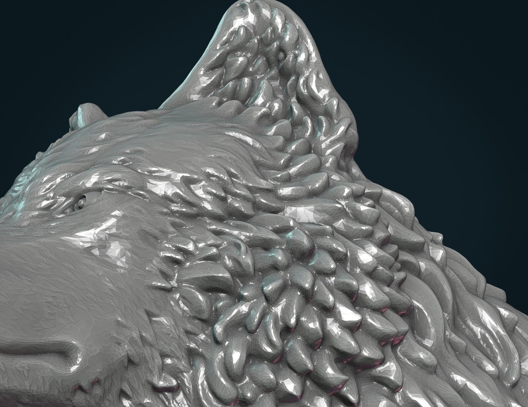 Wolf Head III 3D print model_14