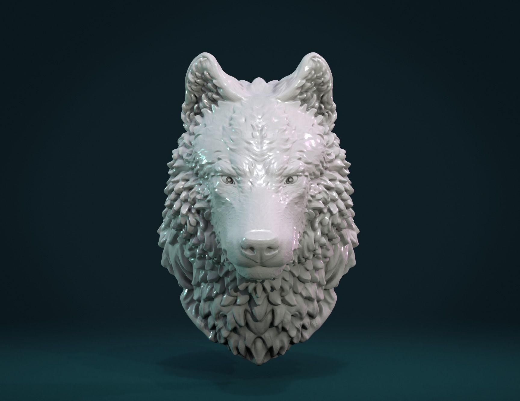 Wolf Head III 3D print model_4