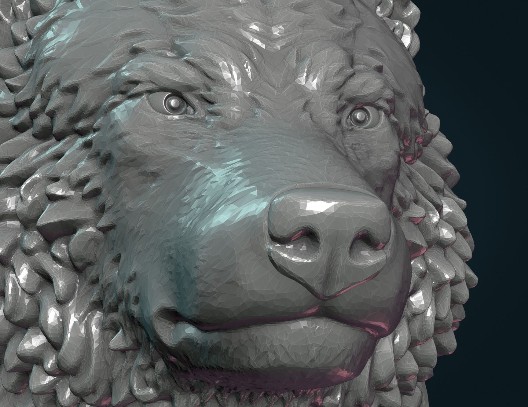 Wolf Head III 3D print model_13