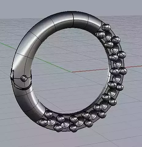 Nosering metal ring with balls