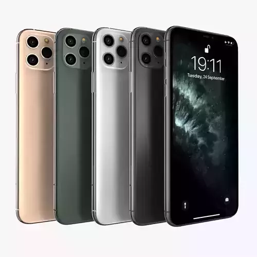Apple iPhone 11 Pro Max Full Color 3D model