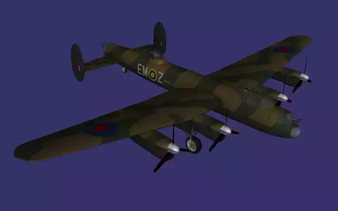 Avro Lancaster Free low-poly 3D model