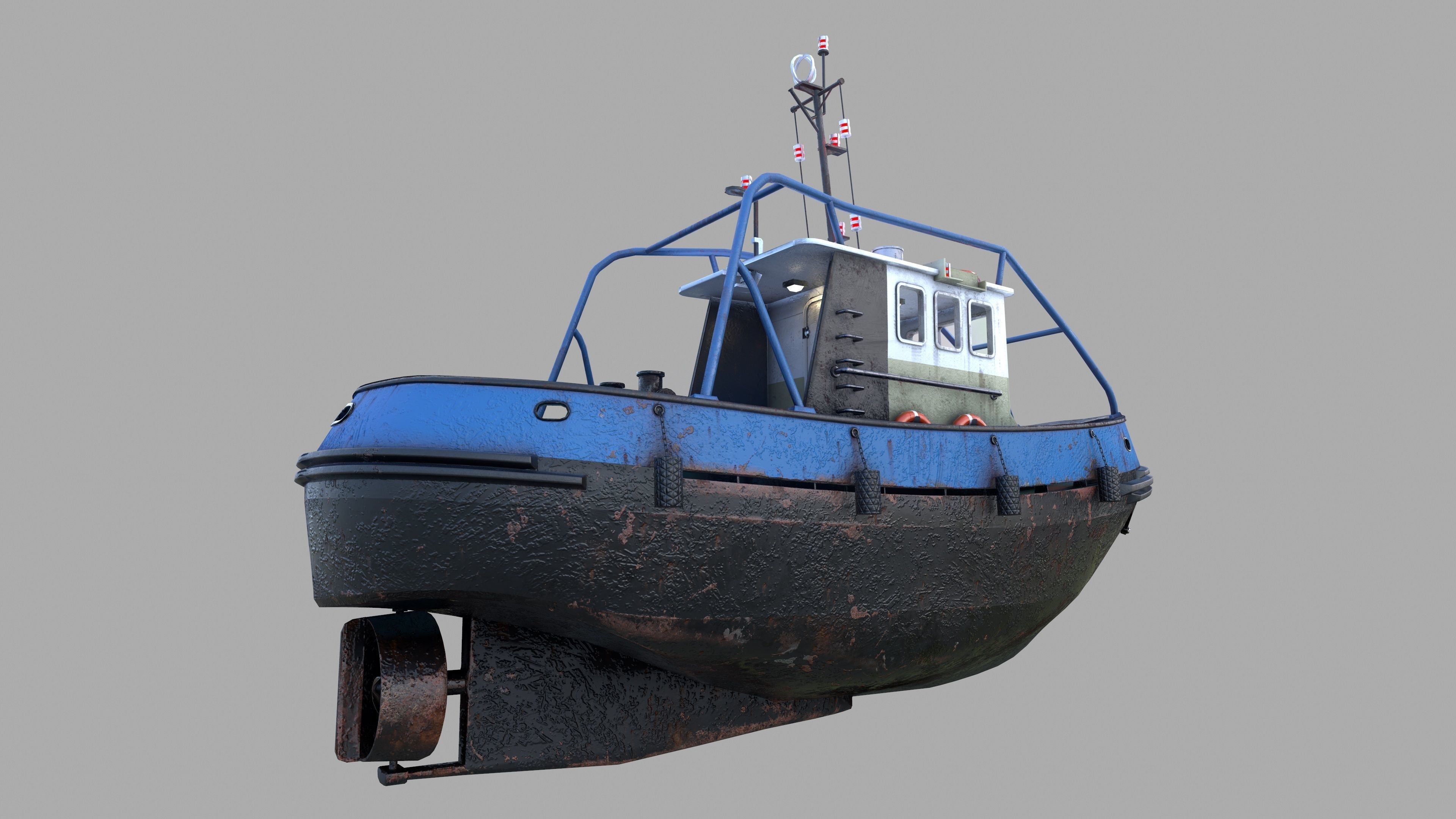 Tugboat Emilka Low-poly 3D model_4