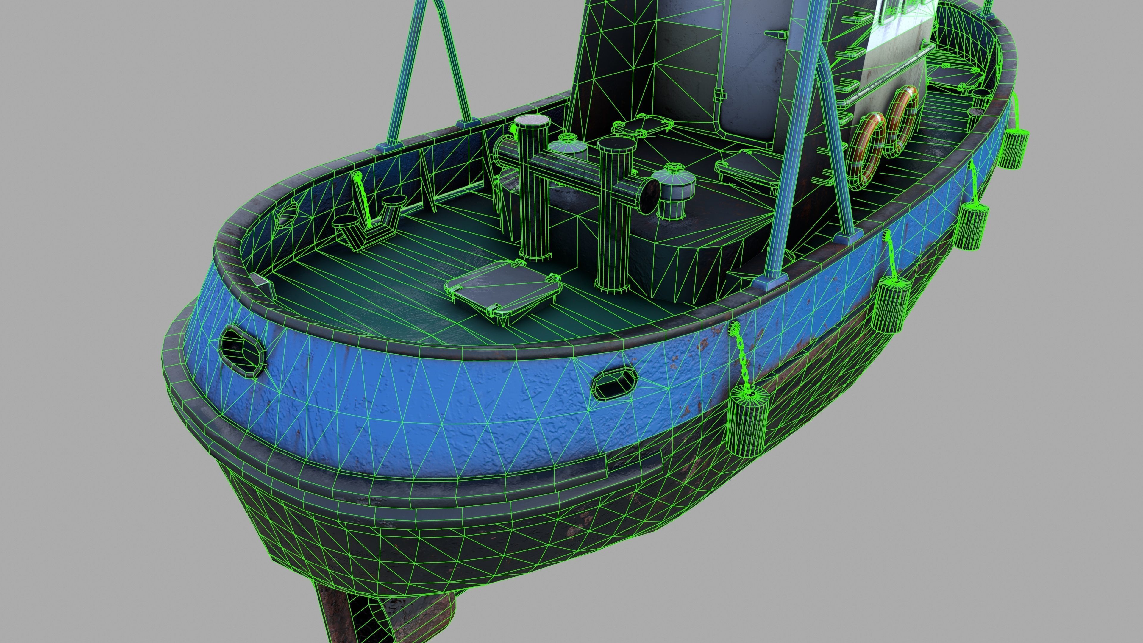 Tugboat Emilka Low-poly 3D model_19