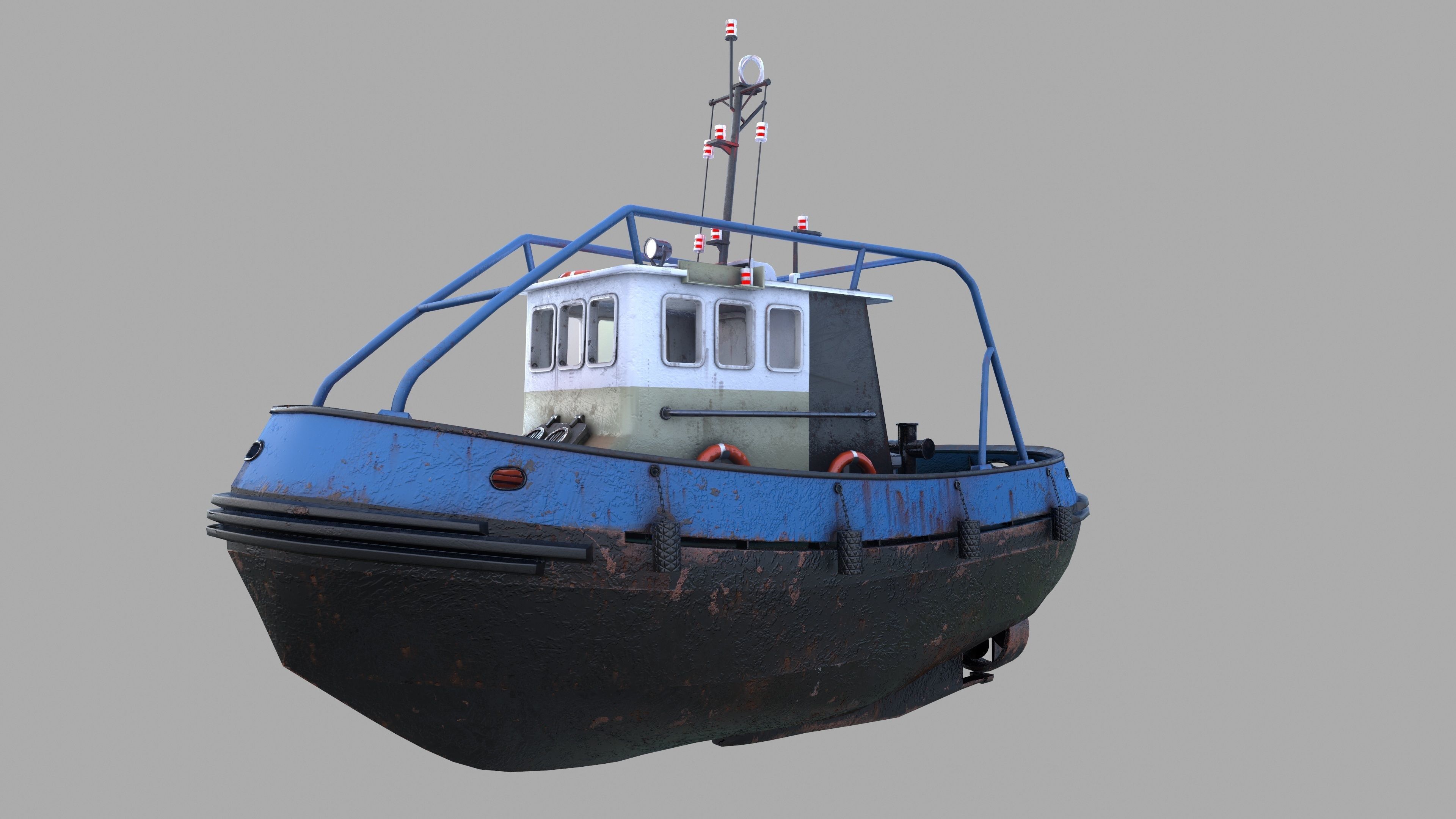 Tugboat Emilka Low-poly 3D model_7