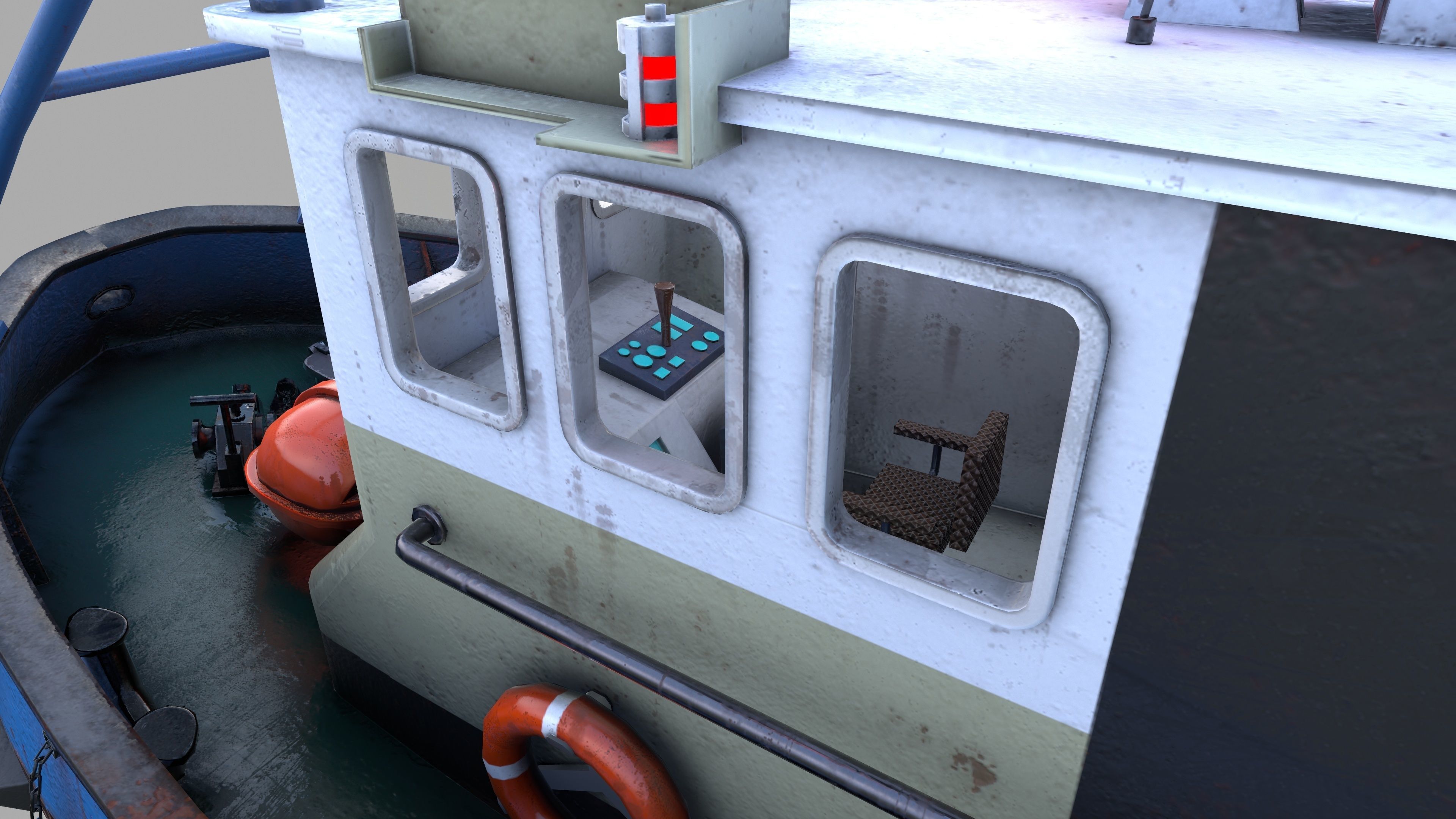 Tugboat Emilka Low-poly 3D model_14