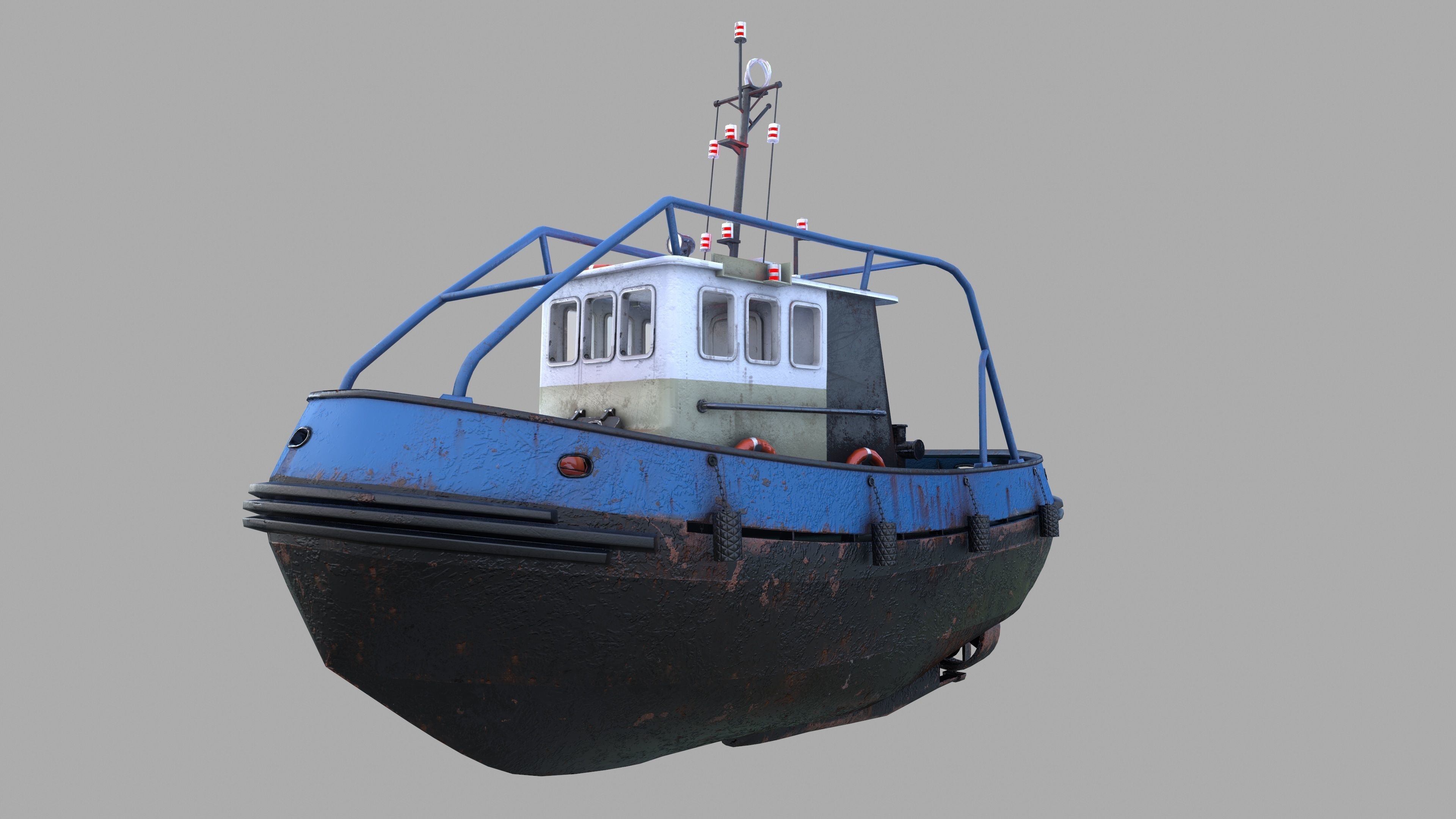 Tugboat Emilka Low-poly 3D model_8