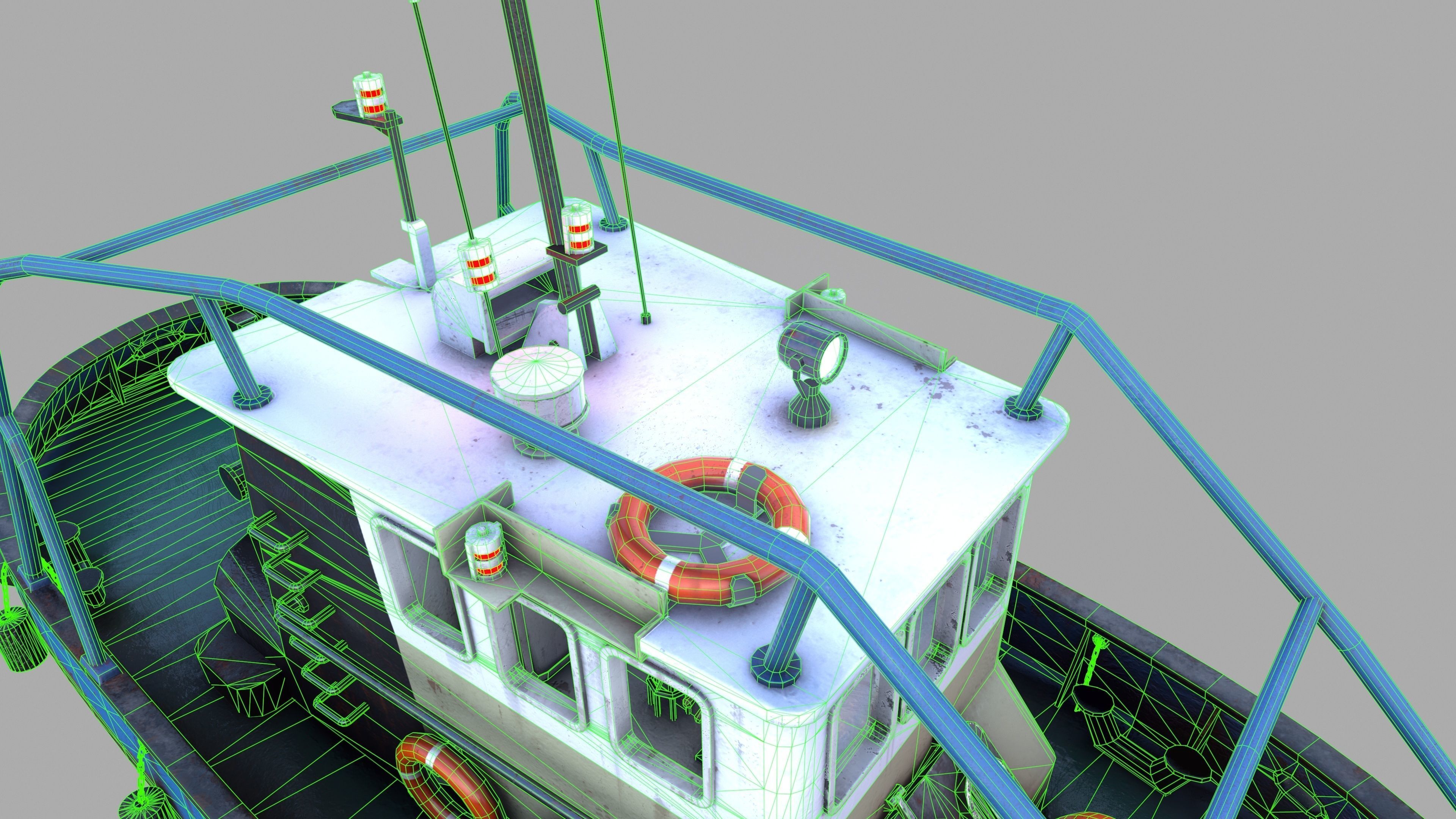 Tugboat Emilka Low-poly 3D model_21