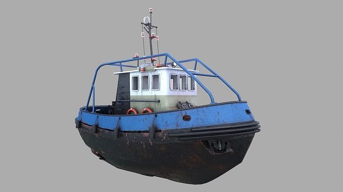 Tugboat Emilka Low-poly 3D model