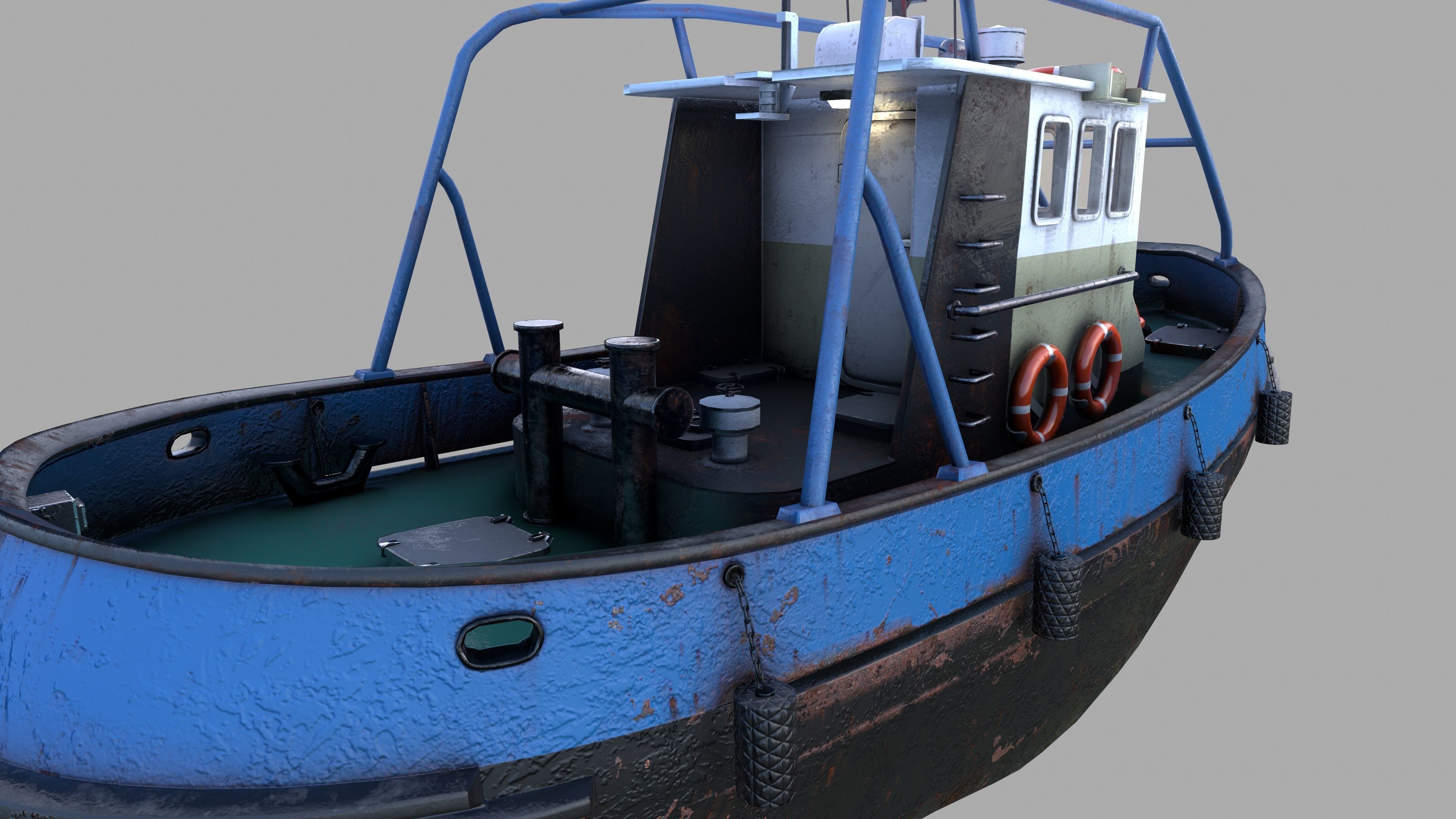 Tugboat Emilka Low-poly 3D model_13
