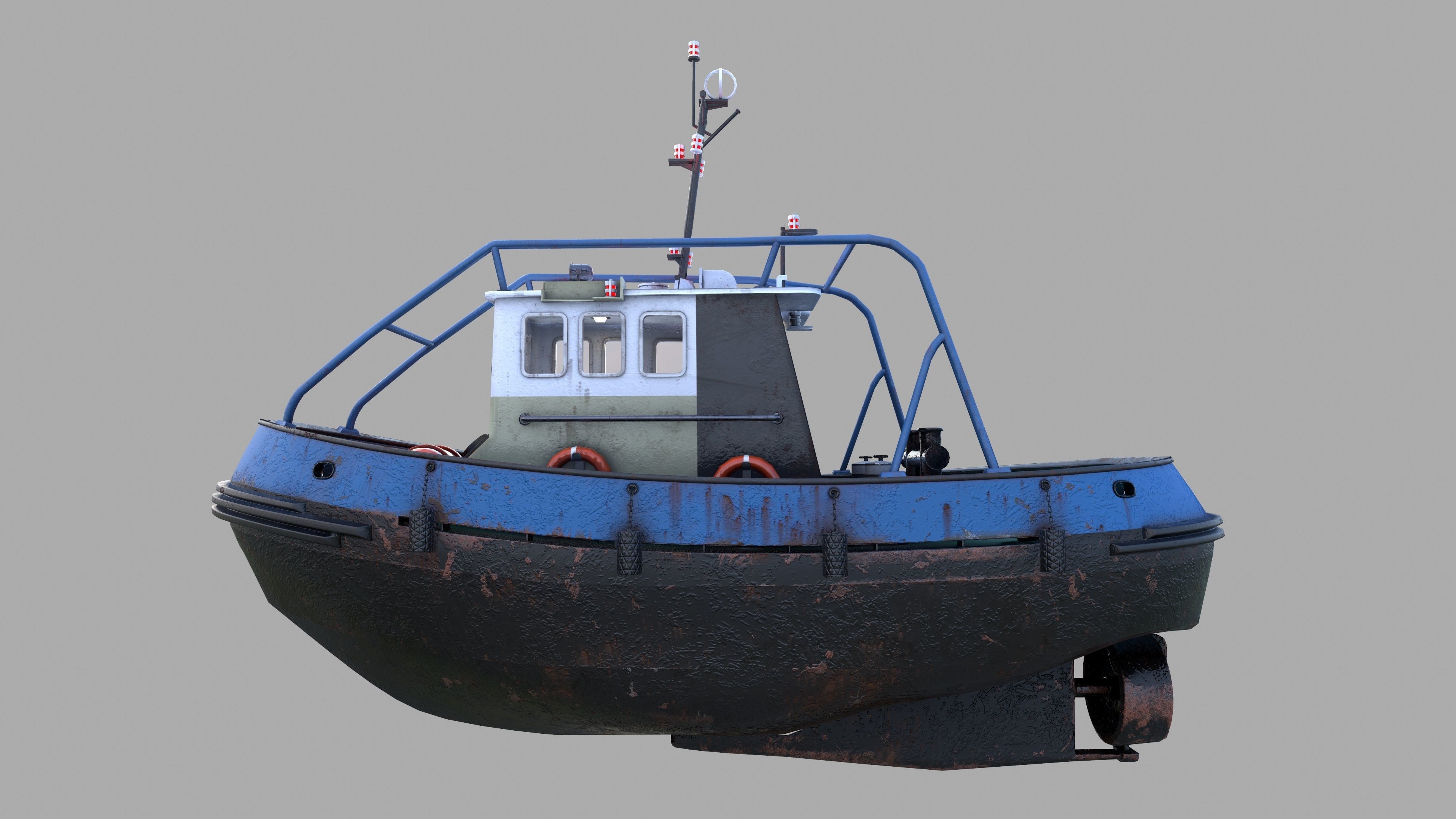 Tugboat Emilka Low-poly 3D model_6